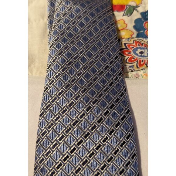 Patek Philippe Pour Ermenegildo Zegna Blue Pattern Silk Tie Limited Edition 2005 - Picture 7 of 12